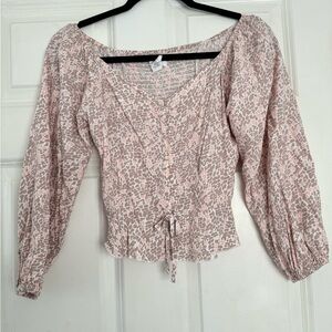 Pink and brown pastel top